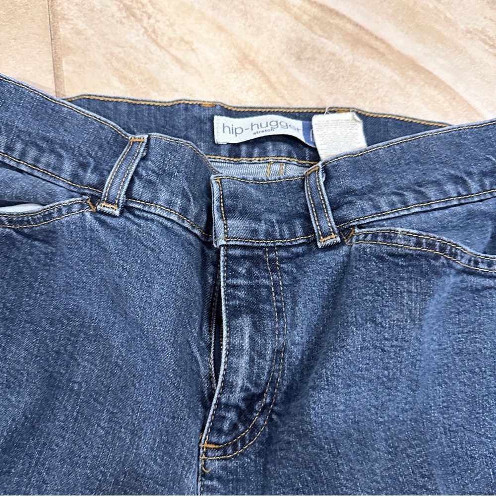 Gap Hip Huggers stretch women jeans size 8 Regular Medium wash hook zip closure - Picture 10 of 10